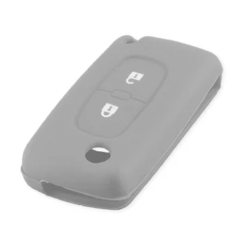 Cover chiave telecomando per Peugeot 207 307 308 407 408 Per Citroen C3 C4 C4L c5 C6 - KEYYOU 2 Pulsante Molle Del Silicone Protettiva Della Copertura di Caso Per Peugeot 207 307