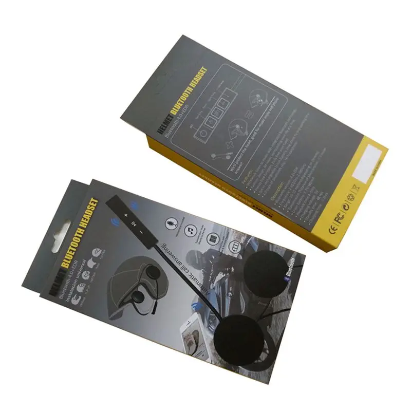 Мотоцикл V4.0 EDR Bluetooth сплошной черный цвет комплект наушников шлем наушники безопасности громкой связи Наушники