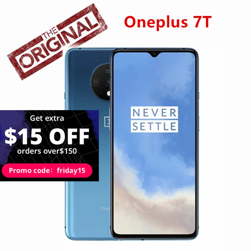  Глобальная ПЗУ Oneplus 7T 6,55 дюймов кислородная ОС на базе Android 10 Восьмиядерный процессор Snapdragon 855 Plus 8 ГБ ОЗУ 128 Гб ПЗУ аккумулятор 3800 мАч. 