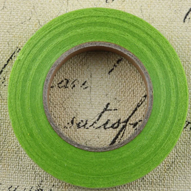 Светло-зеленый 30 Yard 12MM Width Paper Tape For Florist Accessories Florist Floral Stem Tape Corsages Buttonhole Artificial Flower Stamen Wrap - Цвет: Светло-зеленый