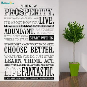 

The Prosperity Office Wall Art Sticker Cubicle Studio Decor Motivational Abundance Removable Delicate Complex Poster YT3433