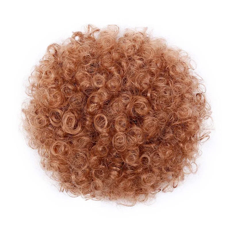 Doris beauty Puff афро синтетический короткий кудрявый шиньон волосы булочка шнурок конский хвост обертывание шиньон поддельные волосы для наращивания - Цвет: #30