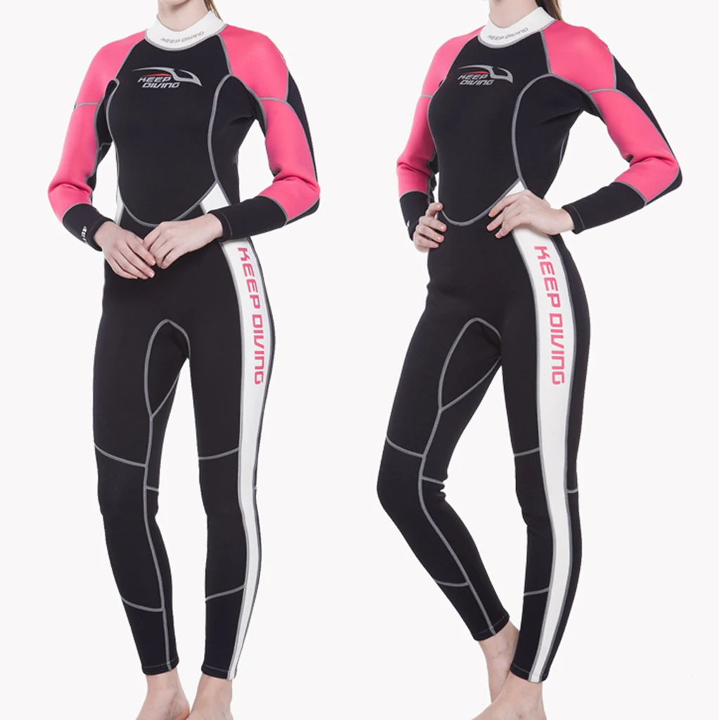 

Women 3mm Wetsuit Back Zipper for Kayaking Surfing Diving Spearfishing SUP Women Dive Wetsuit for Water Sports