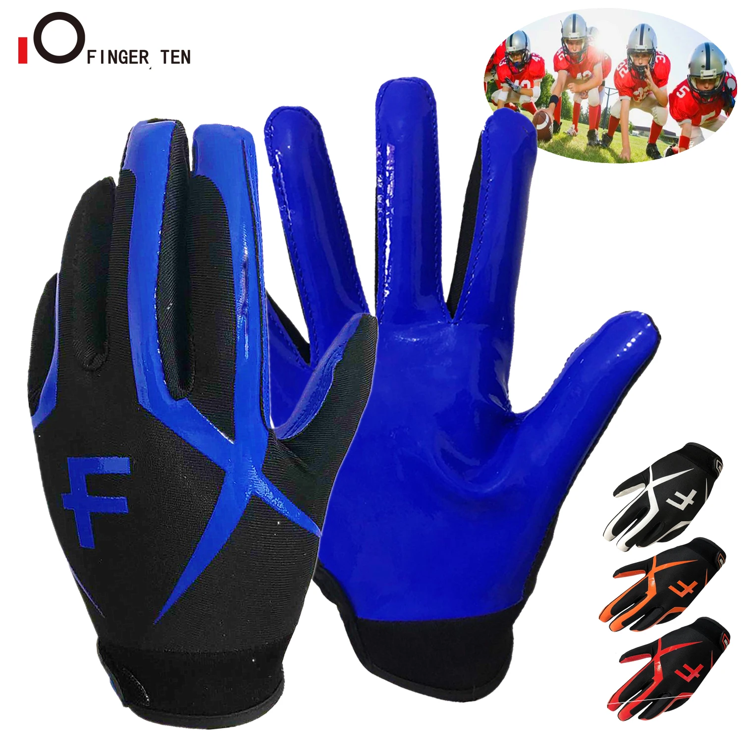 Black Thermal Full Finger Football Small Boys SB Details about   Rugby Gloves Optimum Velocity 