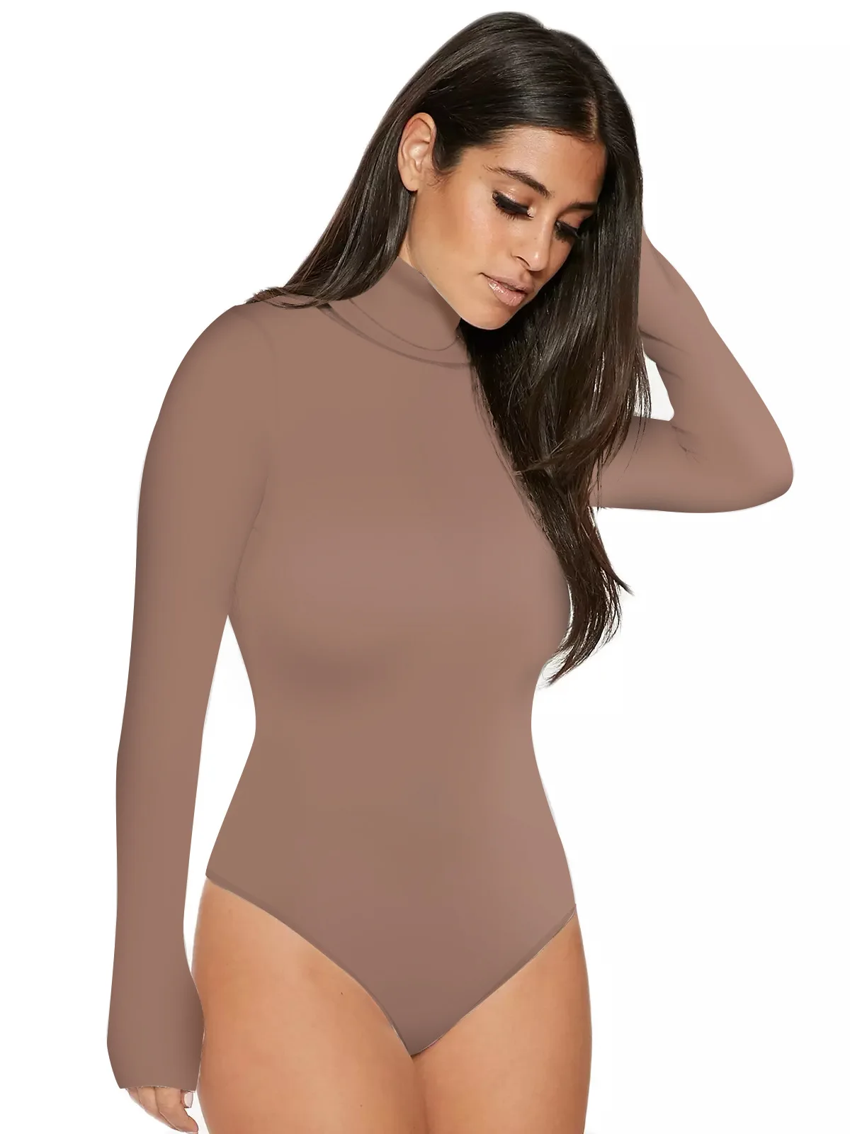 Turtleneck Long Sleeve Women Bodysuits Elastic Slim Elegant Femme Jumpsuits High Waist Autumn Winter Clothing Female 12 Colors