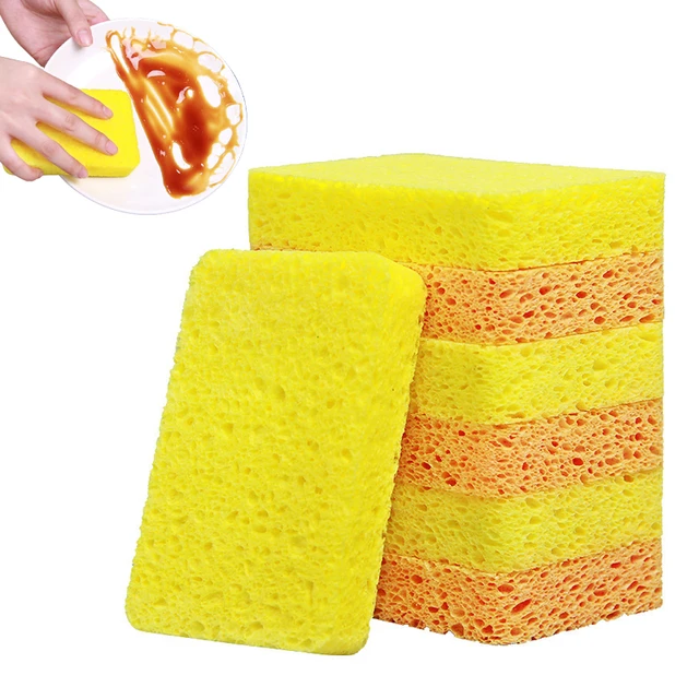 Récurer Éponge À Vaisselle Ustensiles De Nettoyage Pour Cuisine Salle De  Bain, Pâte De Bois Coton Chiffon Éponge Bol Brosse Pot Cuisine Propre