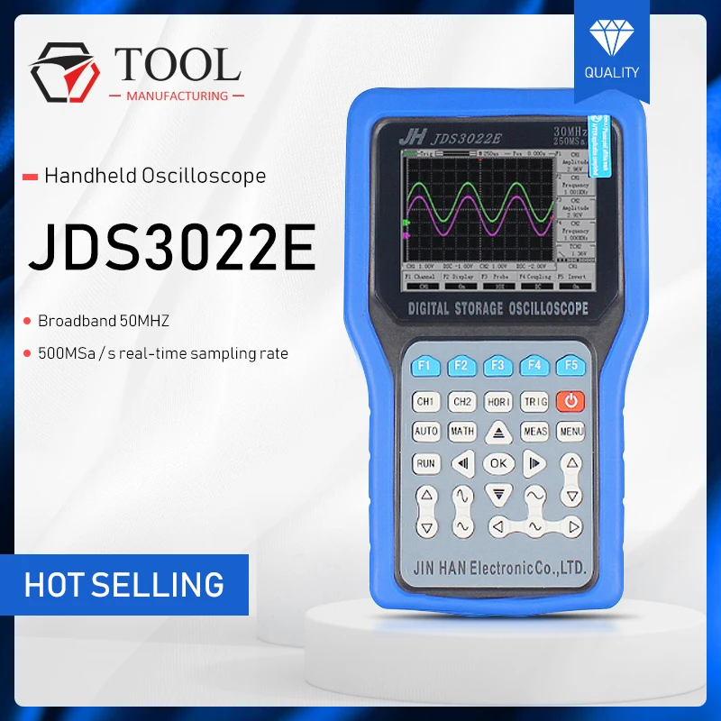 Оригинальный цифровой осциллограф Jinhan JDS3022E двухканальный входной разъем
