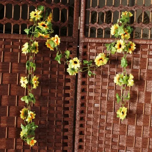 Artificial sunflower garland flower vine for Home Wedding Garden Decoration