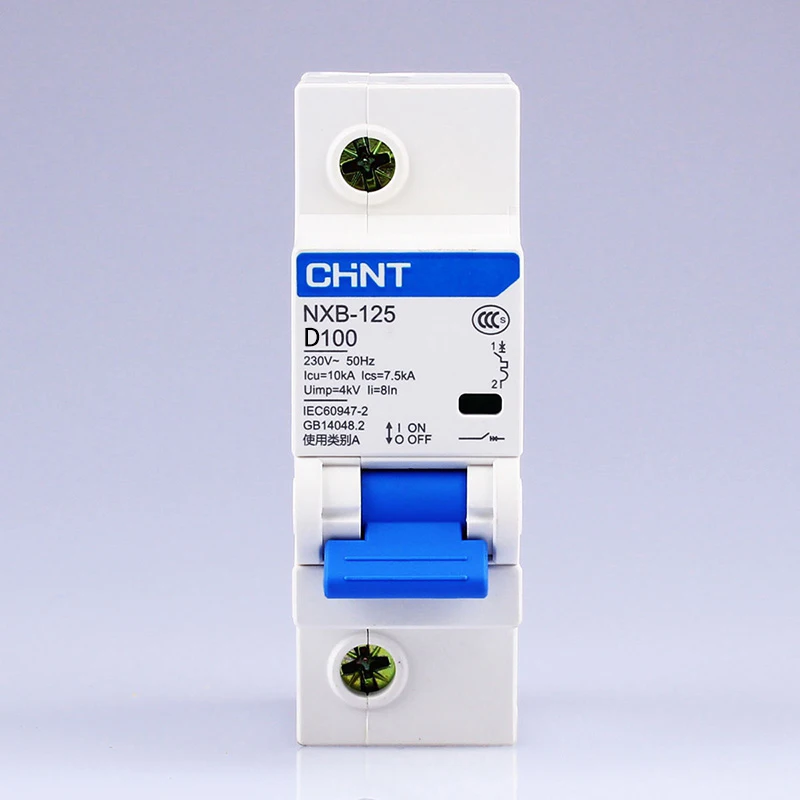 CHINT NXB 125 1P AC 230/400V Тип D воздушный переключатель D63 80 100 125A защита тока главная