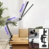 NEWACALOX EU/US 12V Reading Desk Lamp with 160Pcs LED Lights 24W Indoor Light Table Clamp Folding Light for Office/Study/Working 6