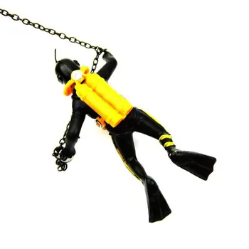 

Aquarium Landscape Diver Hunter Treasure Chest Fish Tank Decorations Home Decor Treasure Hunter Diver Action Figure