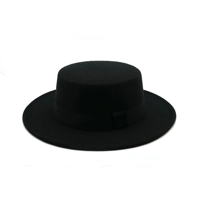 1 Осень-зима, имитация шерсти, для женщин, мужчин, дам, Fedoras, топ, джаз, шляпа, Европейский, американский стиль, круглые шапки, котелок, шапки, Feminino Gorra - Цвет: 1