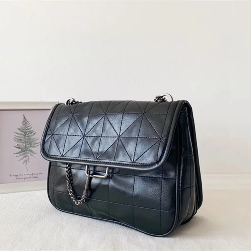 

Women Chain Bags Shoulder Bag Sewing Lattice Brand Designer Bags Pu Leather Crossbody bag 2019 New Fashion bag Work Party Bags