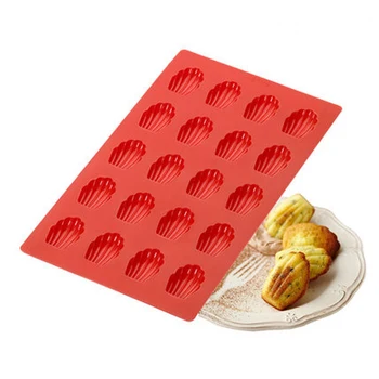 

Non-Stick 20 Grids Shell Shape Silicone Madeleine Cake Mold Bakeware Coating Baking Mold Shell Type Silicone Cake Mould