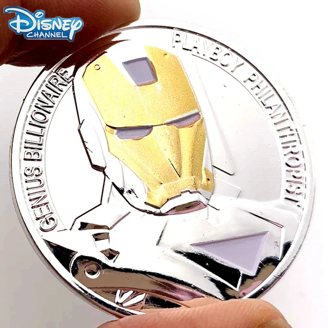Disney Iron Man Megemlékező Érmefilm Karakter Ezüst Érme Szerencsés Érmék Divatgyűjteménye Bútor Dekoráció Kézműves - Image 4