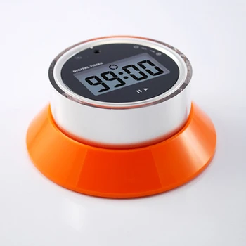 

Kitchen Refrigerator Magnetic Timer Rotary Timing Reminder Countdown Alarm Clock ABS Round Digital Timer Schedule Management