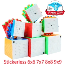 Moyu meilong 6x6 7x7 9x9 10x10 11x11 12x12 sem cola meilong-magic-cubo cubos de alta velocidade jogo cubo mágico