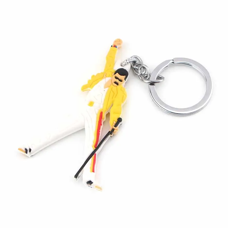 K685 Фредди Меркьюри, брелок для ключей, подарок для фанатов фильмов, подвеска, держатель для ключей, автомобильные брелки для фанатов, ювелирные изделия