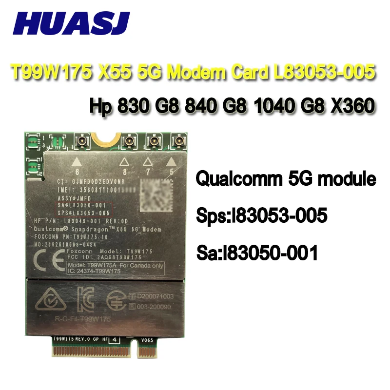 Cartão do Módulo L83053005 para hp 840 850 g8 Dw5930e-esim para Dell 9520 9510 Lenovo Thinkpad x1 Huawei-t99w175 5gnr M.2 5g