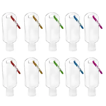 

50ML Travel Plastic Transparent D-shaped Bottle Travel Empty Bottle Bottling 10pcs Kitchen Storage & Organization Dropshipping