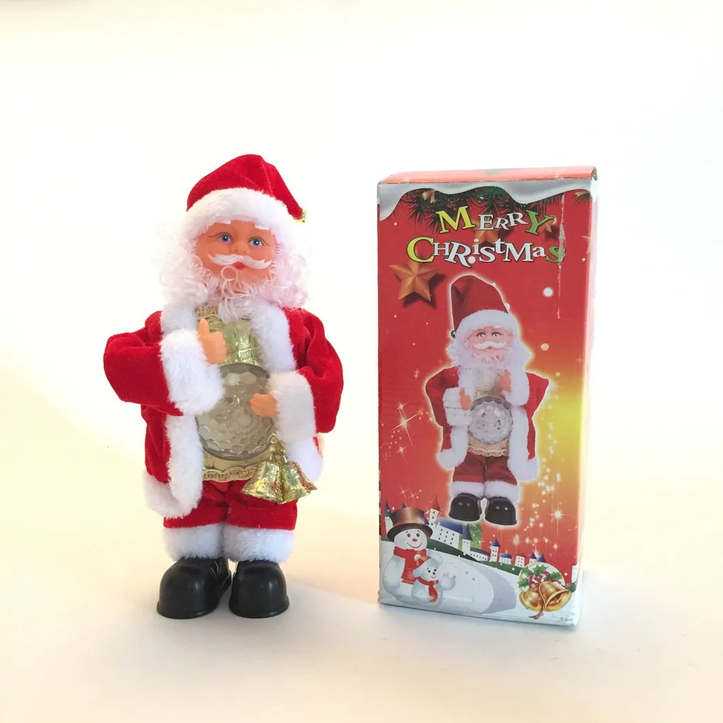 Navidad новогодние куклы Рождественская электрическая танцевальная музыка Санта Клаус кукла kerst decoratie рождественские новогодние подарки natale@ 5
