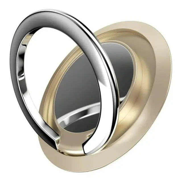 Luxury Rotatable Finger Ring Mobile Phone Holder Stand Grip for Universal Car Magnetic Mount Phone Back Sticker Pad Bracket A gold