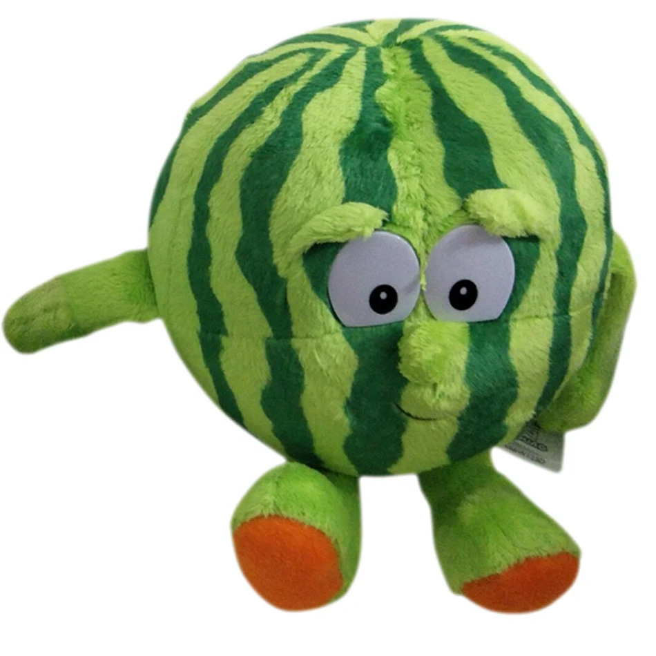 

Select photos of various styles from new fruits vegetables lemons, mushrooms Watermelon and pineapple and 9-inch plush dolls.