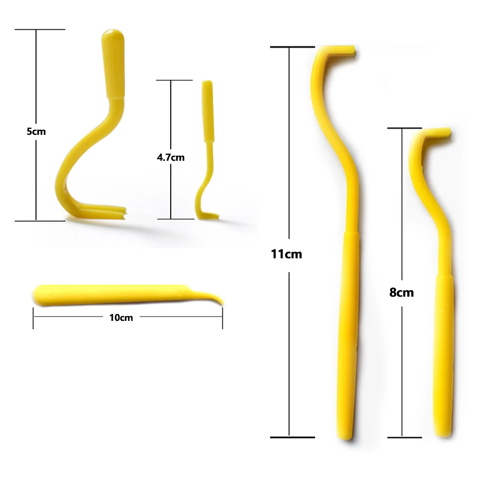 5 шт./компл., товары для домашних животных, обезболивающий человек, очистка, полезный Желтая Собака, кошки, ABS, инструмент для удаления клещей