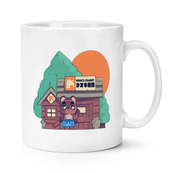 

Nook Front Store Tom Nook Animal Crossing Coffee Mug Ceramic Cup Gifts 11oz