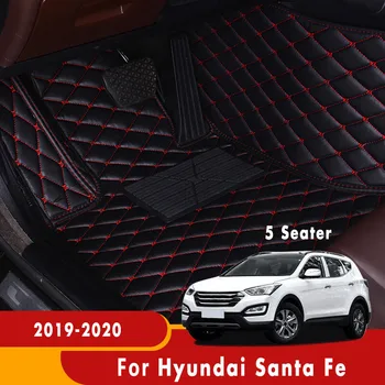 

Car Floor Mats For Hyundai Santa Fe 2020 2019 5 seats Auto Carpets Automobiles Accessories Interior Decoration Parts Styling