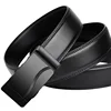 105 150 140 130 160 170cm Large Size Men's Belt PU Brand Fashion Automatic Simple Buckle Black Genuine Leather Belt 3.5cm Width ► Photo 3/6