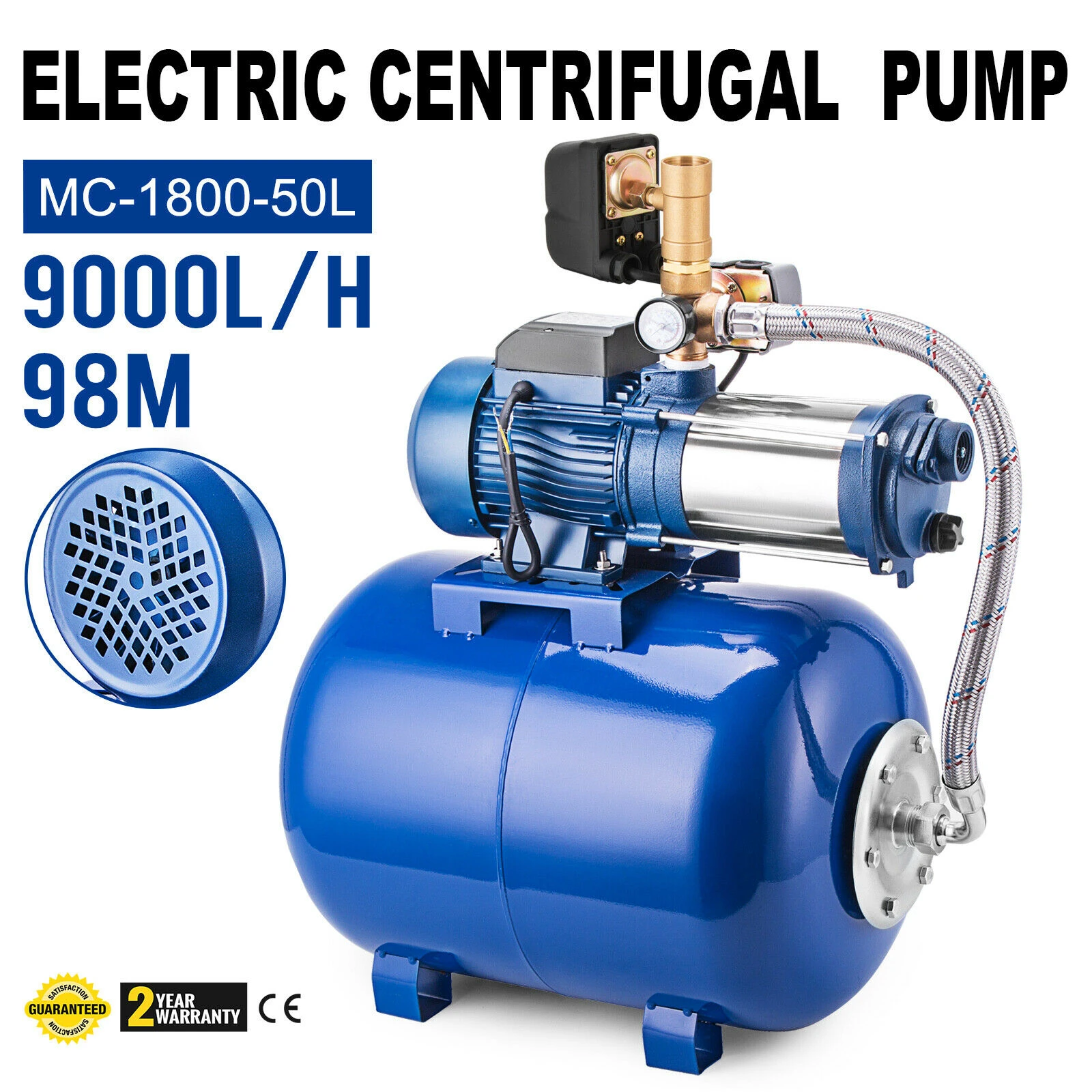 Pond & Fountain Pumps IBO 1" MH1300 INOX heavy duty water 2HP PUMP