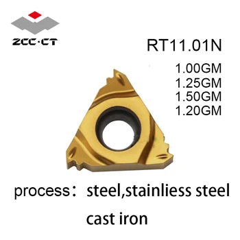 

Original ZCC RT11.01N-1.00GM RT11.01N-1.25GM RT11.01N-1.50GM RT11.01N-2.00GM YBG201 Threading Carbide Inserts 11IR Lathe Cutter
