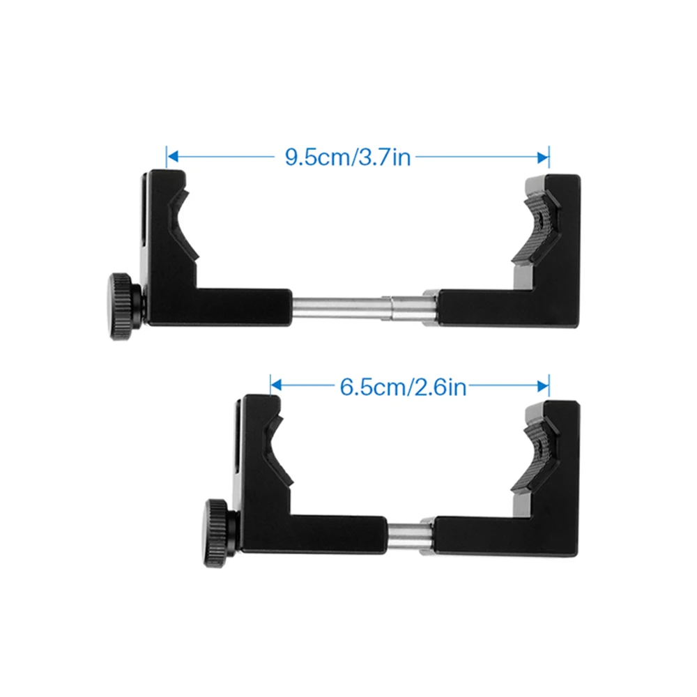 Ulanzi Smartphone Clip Holder Clamp Bracket Aluminum Alloy with Cold Shoe Mount 1/4" Screw Hole for iPhone 7 7 Plus 6 6s 6 Plus