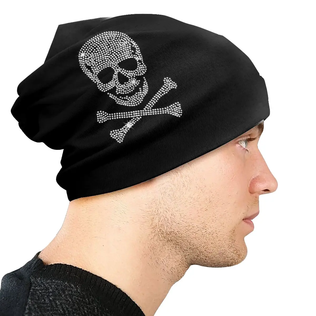 Sparkle Skull And Bones Glitter Bonnet 