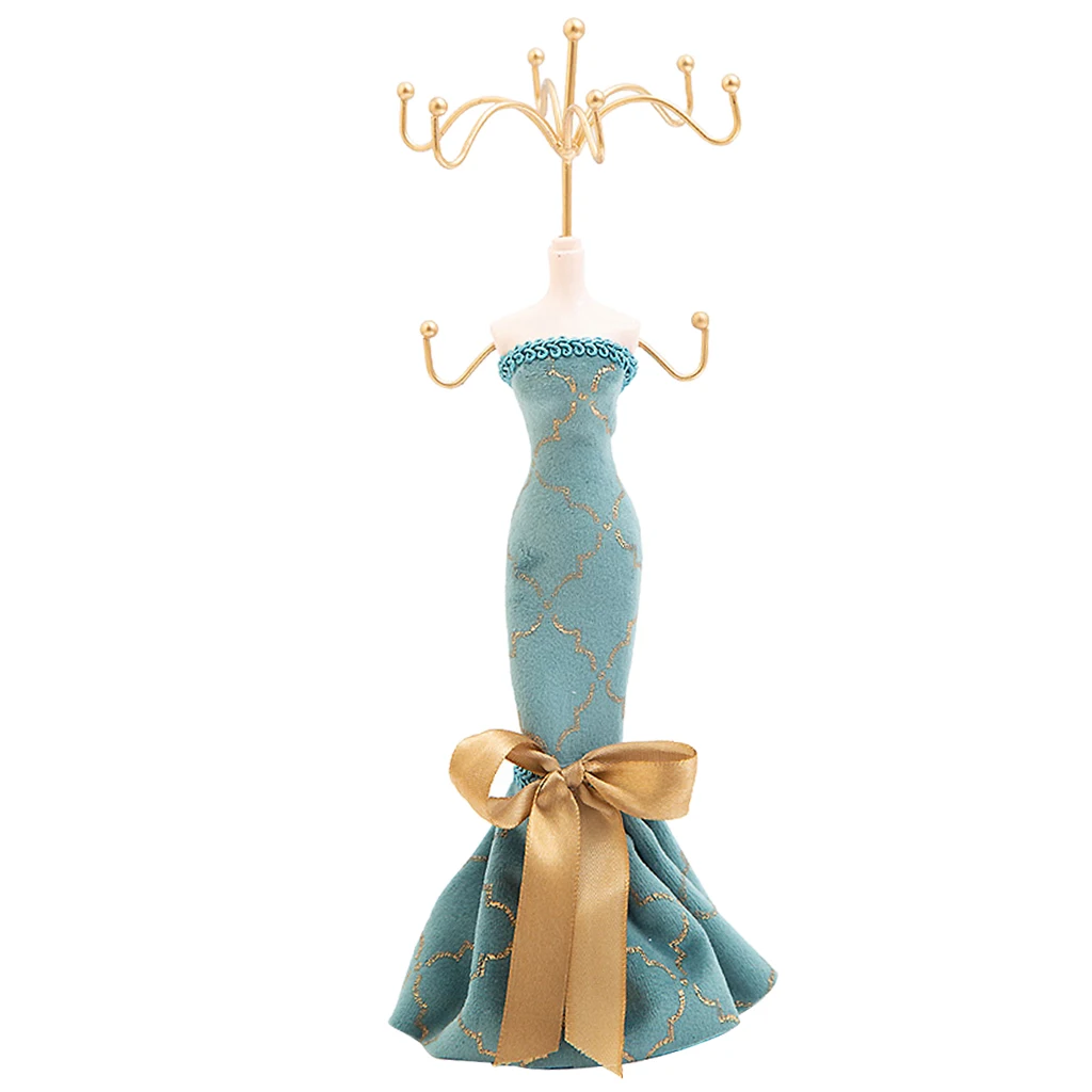 Elegant Mannequin Jewelry Display Rack Stand for Earrings Bracelet Necklace Organizer Holder, 28cm/11inch Height