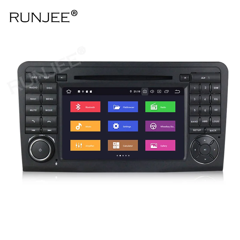 Best RUNJEE PX6 RK3399 IPS DSP car multimedia Autoradio for Mercedes Benz ML Series W164 ML GL  SWC Videoutput car dvd 1
