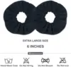 Ultra Soft Microfiber Hair Drying Scrunchies for Frizz Free, Heatless Hair Drying,  Large Thick Ponytail Holder,4 Pack 3