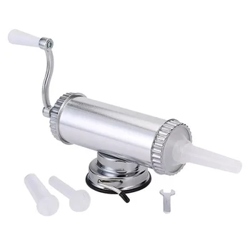

Horizontal Manual Sausage Stuffer making Machine Type Meat Sausage Filler Tubes Maker Fix Suction Filling Funnels BJStore