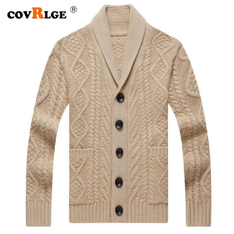 Covrlge Men's Fleece Sweater 2019 Autumn Winter Casual Slim Fit Button Knitted Mens Thick Warm Sweaters Coat Men M-4XL MWK005 Covrlge Men's Fleece Sweater 2019 Autumn Winter Casual Slim Fit Button Knitted Mens Thick Warm Sweaters Coat Men M-4XL MWK005