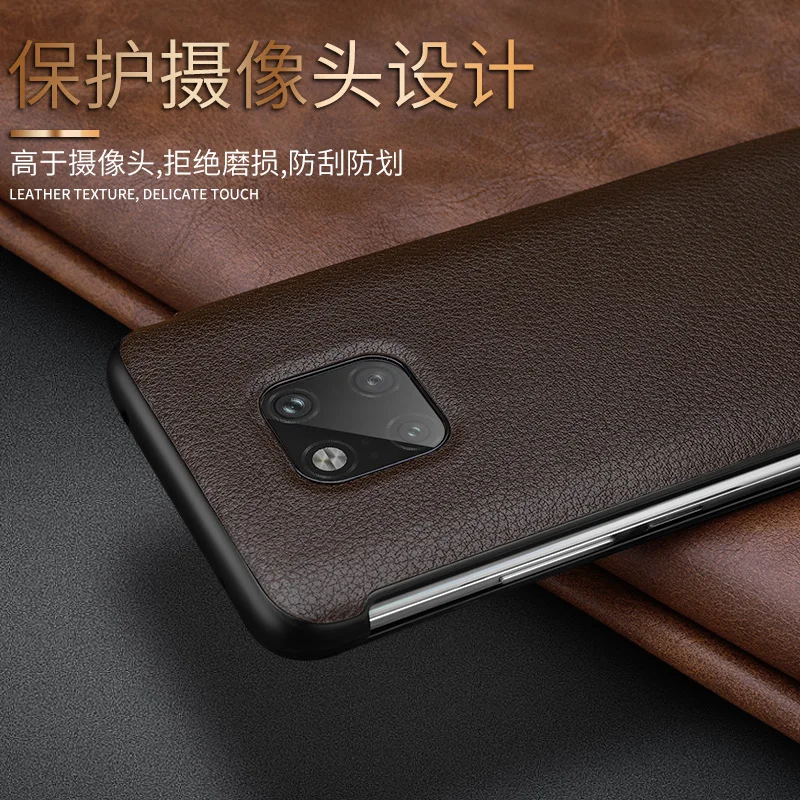 Чехлы с рисунком личи для huawei mate 20 RS Porsche Дизайн Smart Touch View Window Натуральная кожа откидная крышка Funda