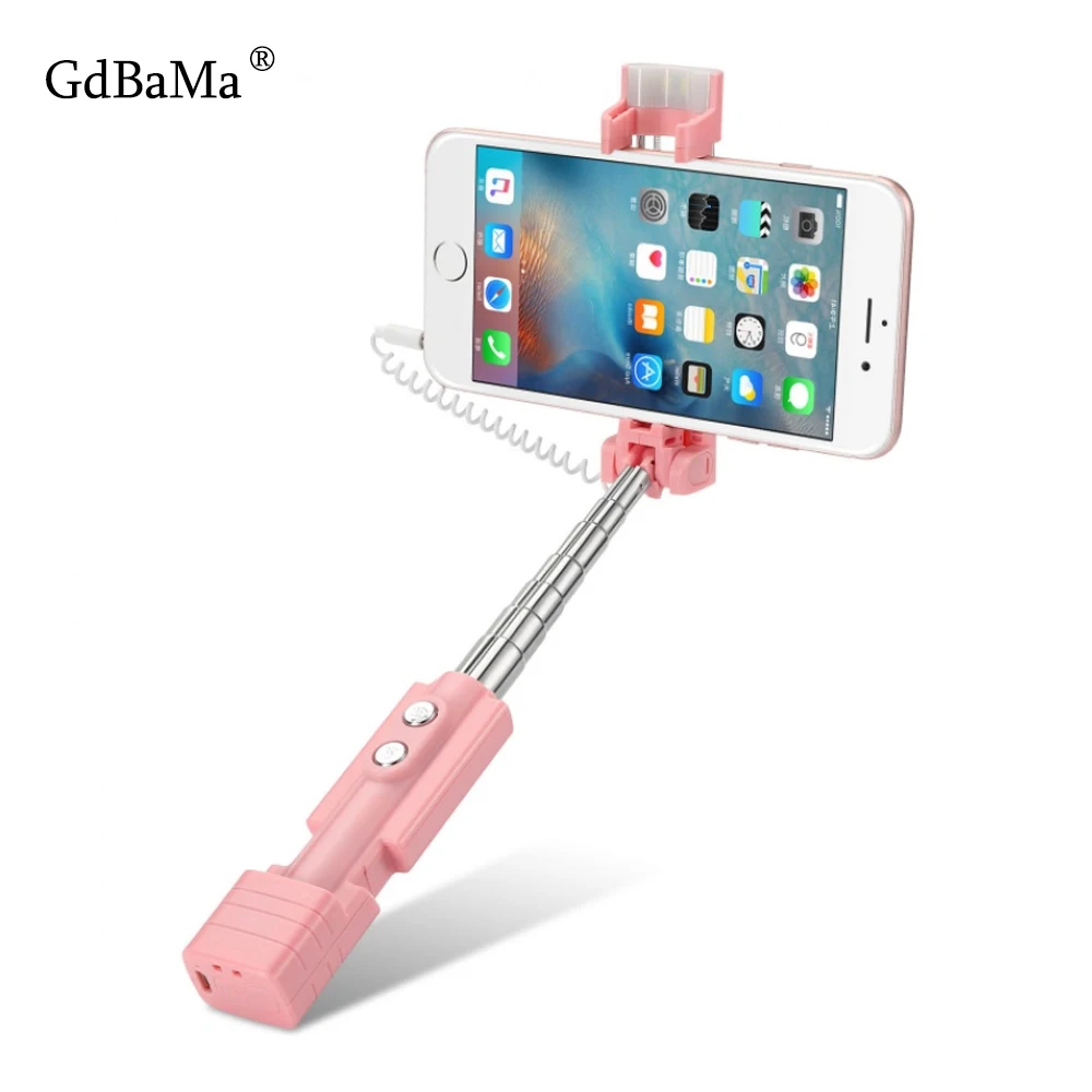 

2019 Mini LED Flash Bluetooth Selfie Stick For Samsung Foldable Hand Monopod Tripod For iPhone X XR XS Max Huawei p20 Smartphone