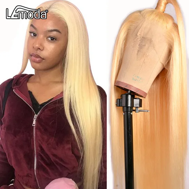 613 Honey Blonde Lace Front Wig 13x6 13x4 Transparent HD Lace Wig 613 Lace Frontal Wig Straight Human Hair Wigs For Women 30Inch 1