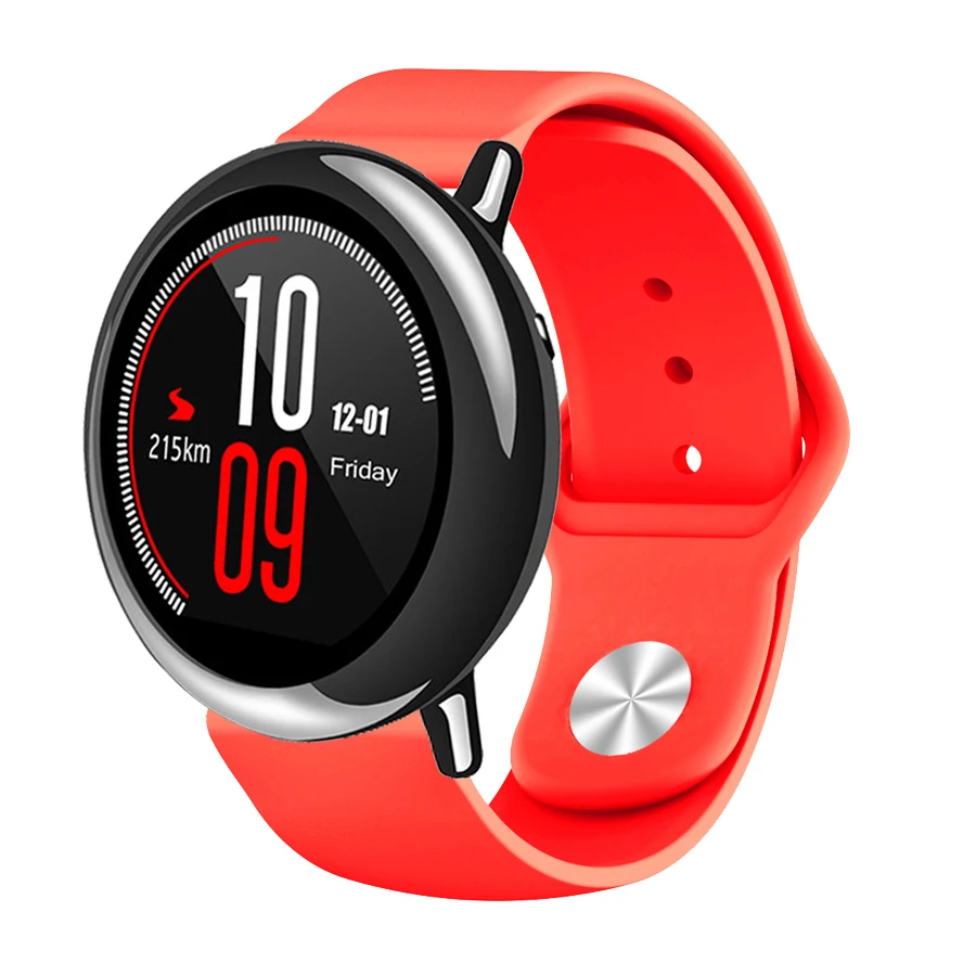 22 мм спортивные часы ремешок для Xiaomi Huami Amazfit Pace силиконовые умные часы сменный ремешок разноцветный браслет ремешок Ремешки