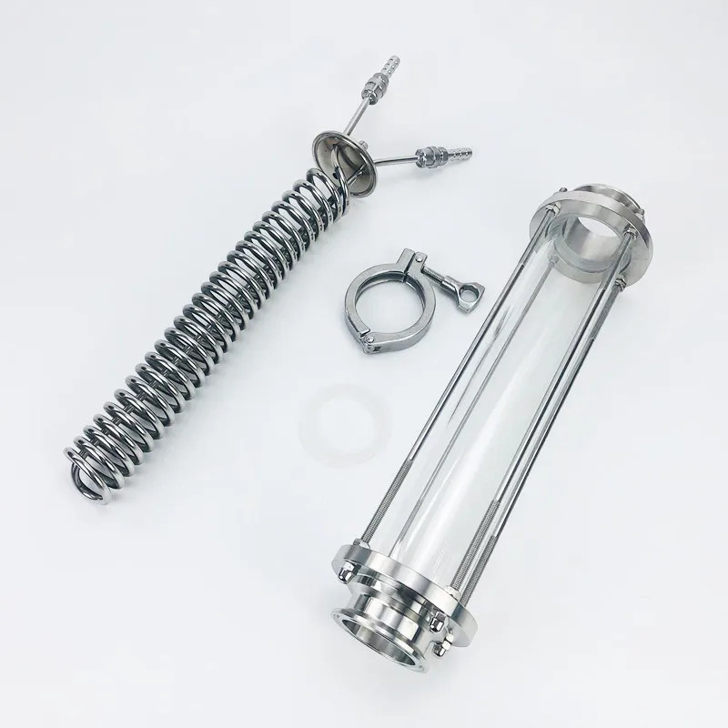 Details about   2" Stainless TriClamp Distilling Moonshine Condenser Condensor Jacketed Flute 