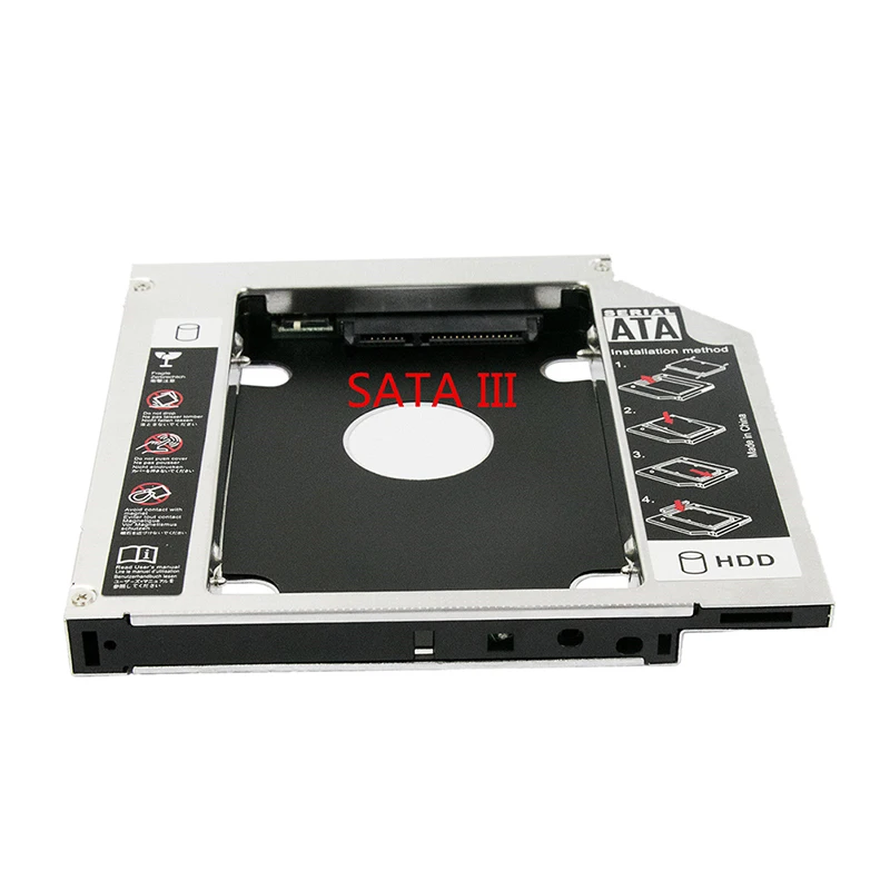 12,7 мм HDD Caddy алюминиевый Optibay SATA 3,0 Корпус жесткого диска dvd-адаптер 2,5 SSD чехол для ноутбука cd-rom