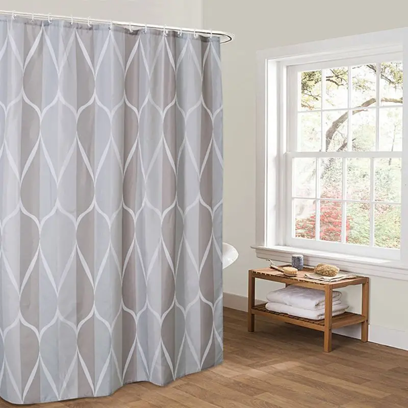 European Style Shower Curtain Bathroom Fall Curtains Waterproof Cloth for Shower Room Bath Use-4