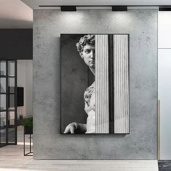 

Modern Sculpture Canvas Paintings On The Wall Art Prints Nordic Pop Art Posters And Prints David Sculpture Wall Pictures Cuadros