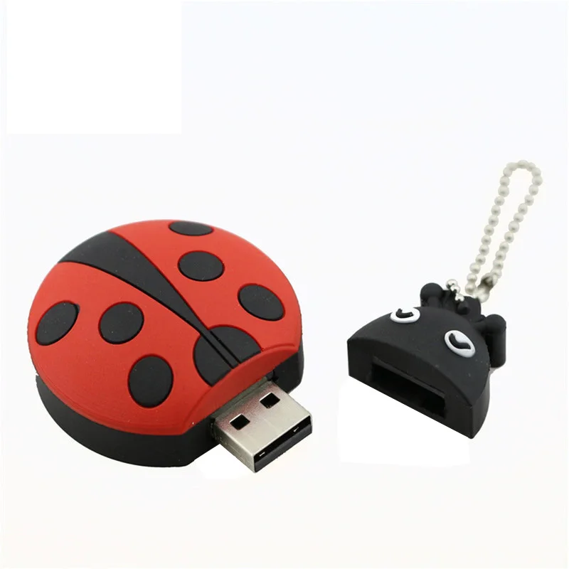 USB Stick насекомых USB Flash Drive 4 ГБ 68 ГБ 16 ГБ 32 ГБ 64 ГБ Творческий мультфильм USB Flash 2,0 накопитель USB Stick