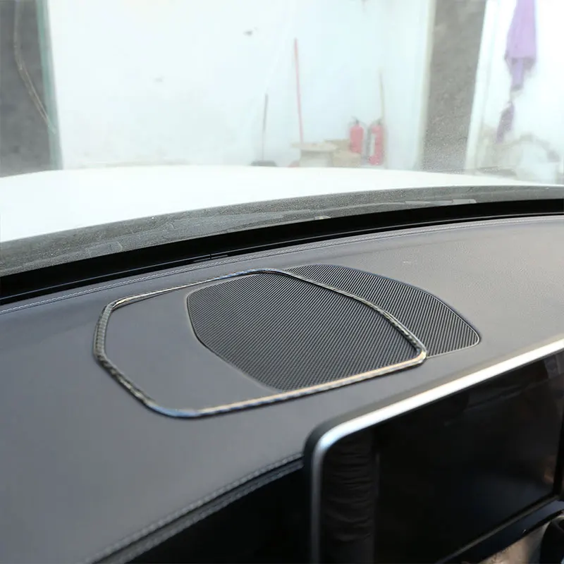 

Car Dashboard Speaker Paragraph Internal Sticker For Mercedes Benz C Class GLC W205 X253 C180 2016-2019 Carbon Fiber Black 1 Pcs